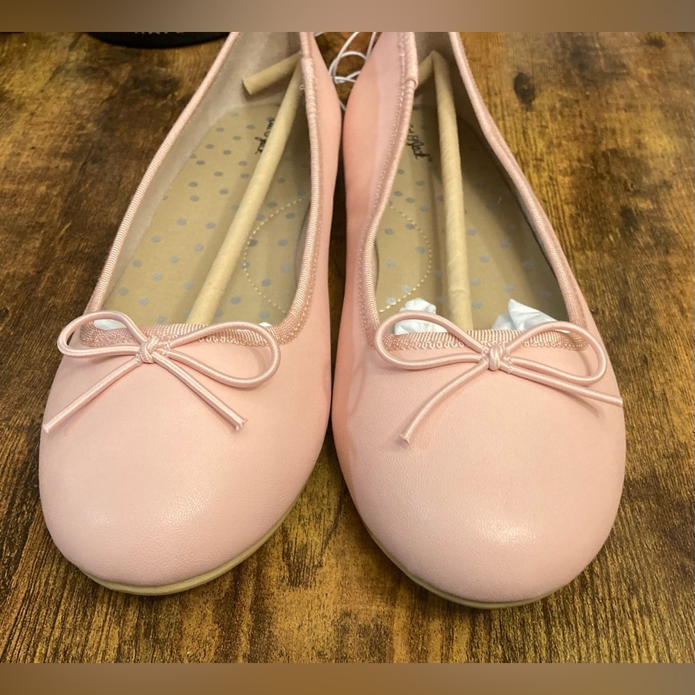Kids' Diana Slip-on Ballet Flats - Cat & Jack™ Blush Memory Foam Insole Size 5 - Picture 2 of 8